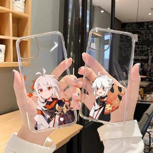 Genshin Impact Kaedehara Kazuha Phone Case For Samsung Galaxy Note 4 8 9 10 20 S8 S9 S10 S10E S20 Plus UITRA Ultra transparent