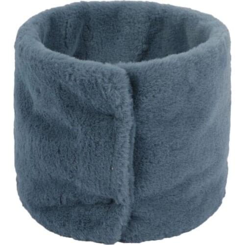 Winter Knitted Scarf Warmer Loop Scarf Outdoor Sport Windproof Neck Warmer Imitation Rabbit Fur Collar Scarf