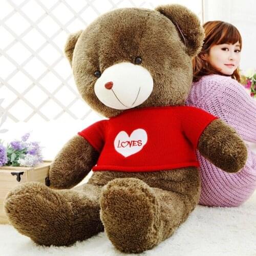 1PC 80-180cm Teddy Bear Plush Toys Sweater Bear skin Stuffed Animals Bear skin Plush Dolls For Baby Kids Christmas Gifts