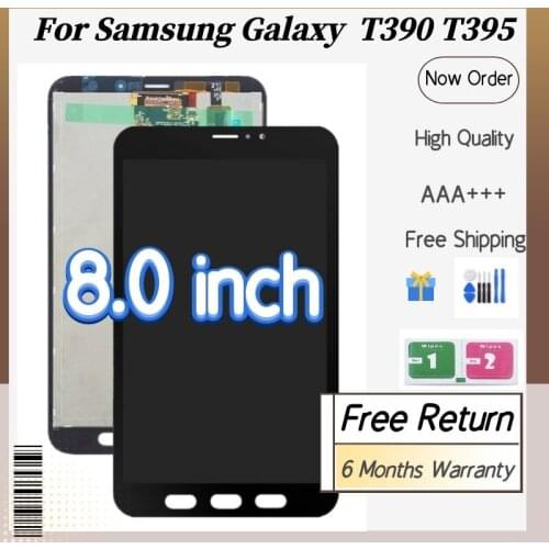 100% Tested 8.0 LCD replacement for Samsung GalaxyTab Active 2 T395 SM-T395 SM-T390 LCD Display touch screen assembly