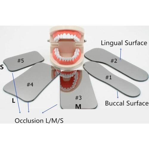 2Pcs Glass Double Faced Dental Orthodontic Photo Mirror Intra Oral Mouth Reflector