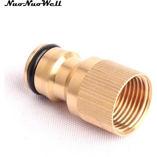 2pcs NuoNuoWell M18 Thread Quick Connector 100% Brass Tap Connector for Garden Irrigation Watering Hose Pipe Fitting Adapter
