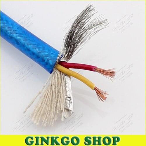 40meters/lot 2*37 Core XLR Microphone Balanced Cable Shield Wire Audio Connector Cable Blue OD 6.5MM