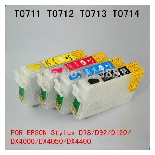 71 T0715 Refillable ink cartridge for EPSON Stylus SX600FW SX610FW BX600FW BX610FW Office B40W BX300F BX300FW BX310FN printer