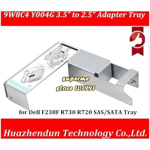 9W8C4 Y004G 3.5" to 2.5" Adapter for D e l l F238F R730 R720 SAS/SATA Tray Caddy