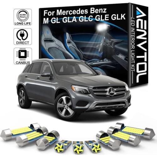 AENVTOL Canbus For Mercedes Benz M ML GL GLA GLC GLE GLK Class W163 W164 W166 X164 X166 X204 X156 X253 Auto LED Interior Lights