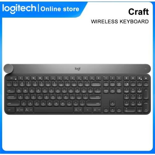 Logitech Craft Wireless Bluetooth Keyboard Intelligent Control Knob Dual Mode Connection Multiple Device wireless keyboar For PC