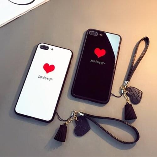 For OPPO Realme C2 X XT X50 3 6 X2 Pro Case Free strap Luxury Be loved Hard Tempered Glass Cover For Realme x50 Pro Casing