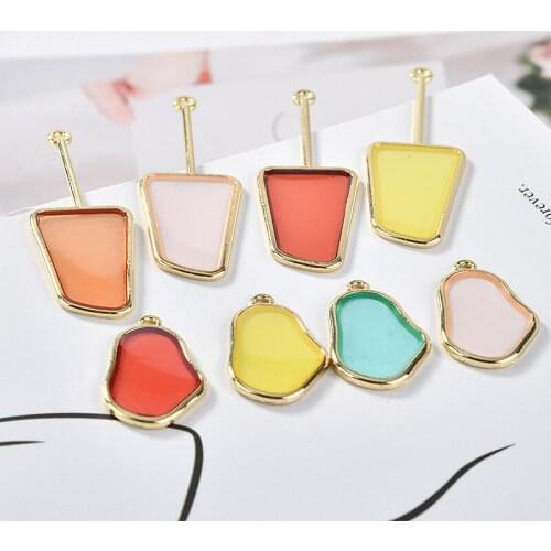 Handmade color diy jewelry earrings/necklace/bracelet pendants 30pcs/lot irregular shape Fashion alloy charms accessory