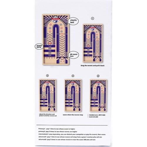 Wooden Sling Puck Game Paced Sling Foosball 2 Hockey Board for Kids Adults