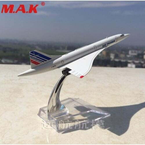 Kids toys 1:400 scale concorde air France diecast airplane model collectible passenger aircraft toys for children gifts
