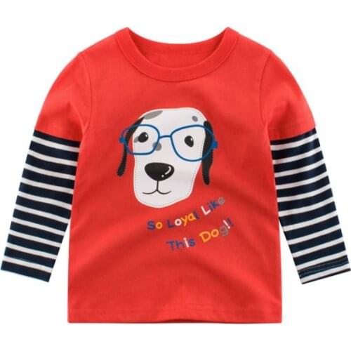 Boy Long Sleeve T-shirt Autumn Childrens Clothing Baby Clothes Cotton Korean-Style Childrens Clothing a Generation