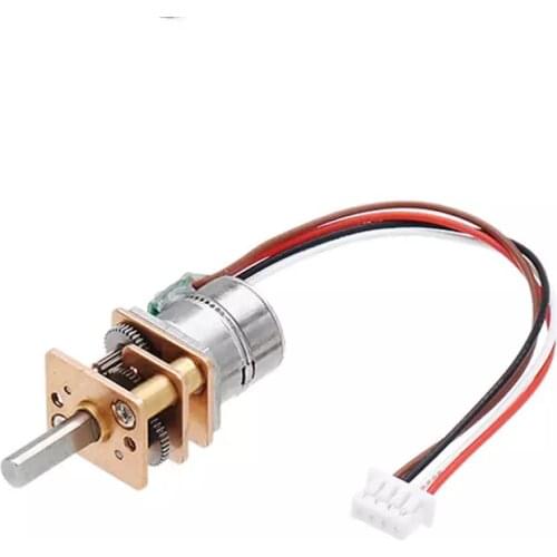 GM12-10 Mini Precision Full Metal Gearbox Gear Stepper Motor 2-phase 4-wire Reduction Ratio 20:1/ 50:1/ 100:1/ 150:1/ 298:1