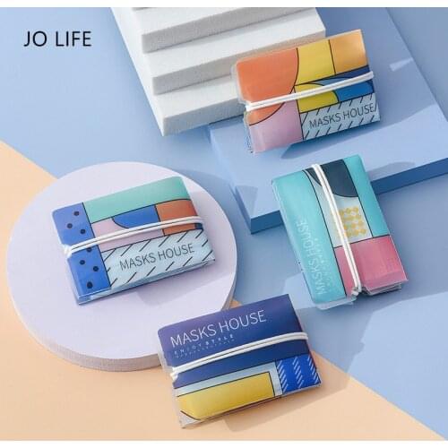 JO LIFE Portable Mask Holder Clip Container Dustproof Foldable Disposable Mask Storage Box Case