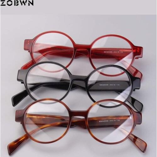 Classic round spectacle for Reading Frame Women Brand Prescription fashion mirror Frames Female Eyewear oculos de grau acetato