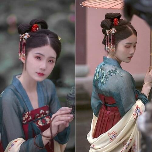 Chinese Traditional Fairy Costume Women Hanfu Clothing Oriental Folk Dance Clothing Lady Han Dynasty Princess Dress Cosplay