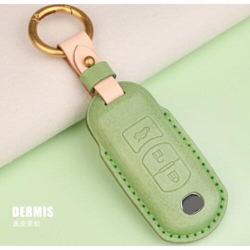 Leather Car Key Cover Remote Fob Case For MAZDA 2 3 5 6 CX-3 CX-5 CX-7 CX-9 MX5 Shell Jacket Protector 2 3 Button