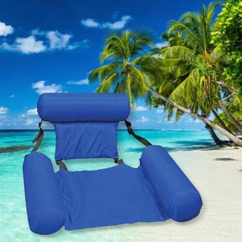 Summer Water Hammock In Air Mattress Swimming Pool Beach Lounger Floating Cushion Foldable Inflatable Lazy Bed Chair for Adult