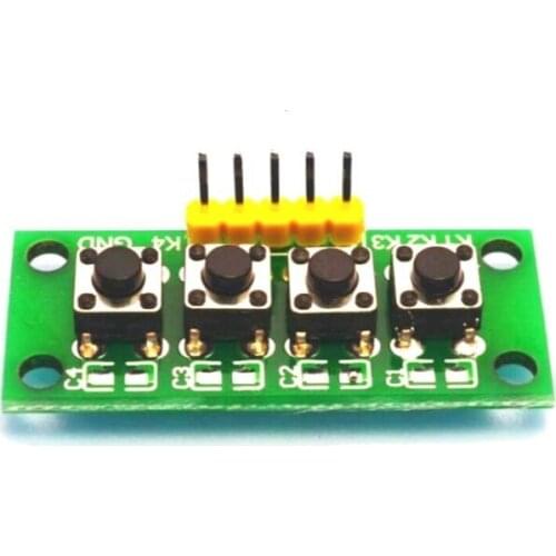 DIY Kit 1x4 4 Independent Key Button Keypad Keyboard Module Mcu for Student Class Design Graduation Project Experiment