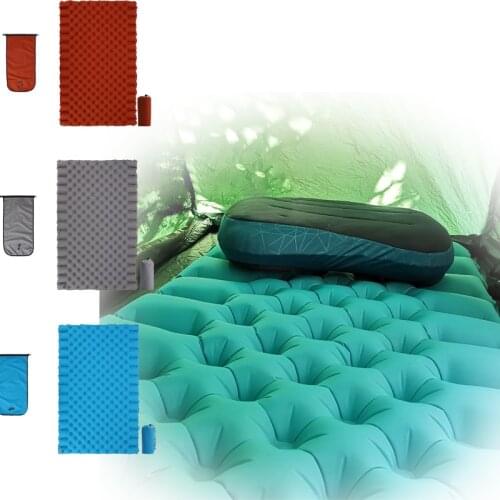Inflatable Mattress Outdoor Sleeping Pad Fast Filling Air Bag Camping Mat Portable Travel Double Sleeping Pad Hiking Trekking