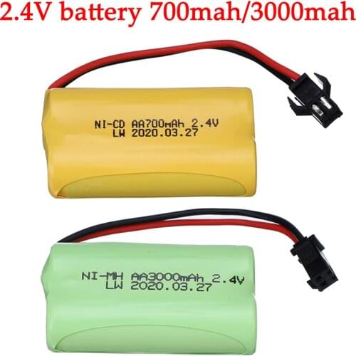 700mAh/3000mAh 2.4V AA NIMH battery For Remote control car truck tank boat Robot gun Accessories 2.4V Rechargeable Battery pack