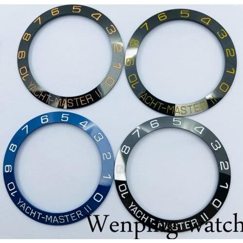 New 41.8mm Blue White Black White Black Orange Black Yellow Numbers Ceramic Bezel Insert For Automatic Watches