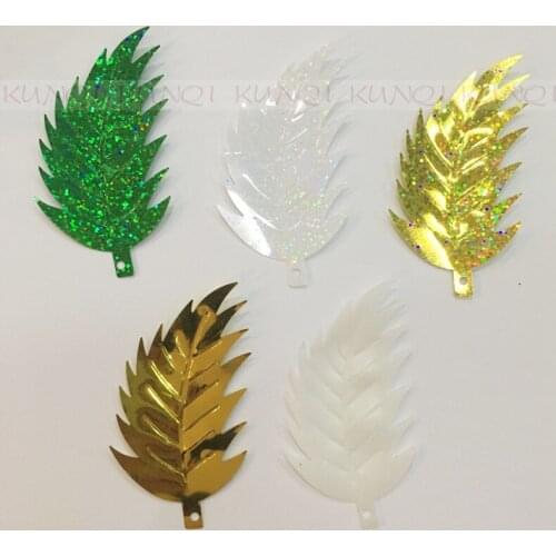 New Arrival 50pcs 90*46mm Cup Large Leaf Loose Sequins Paillettes Sewing,Wedding Craft,Women Kids DIY Garment Accessory