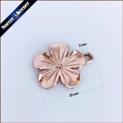Wholesale Charms Fine Jewelry 20 PCs 20*22 mm KC Gold Tone Lily Flower Charms Pendants Findings For Jewelry Making Charms XSP01