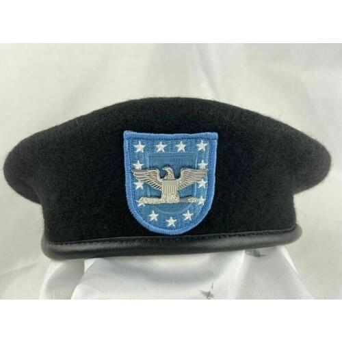 Us Army Infantry Regiment Black wool Beret Colonel Eagle Insignia Military Hat armyshop2008