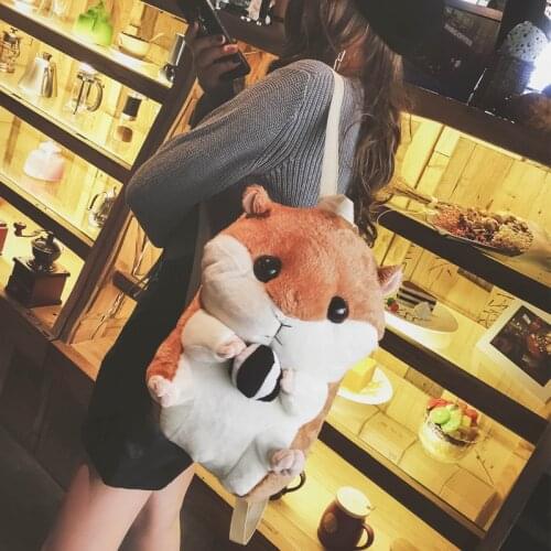 Hamster Plush Backpack Cute Multifunctional Backpacker School Animal Pack Stuffed Bag Children Toys Children Girls