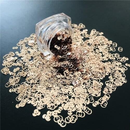 PrettyG 10g-200g Logo Different Shape Metaill Holographic Glitter Sequins for Resin DIY Making Art Craft Nail Makeup Decoration