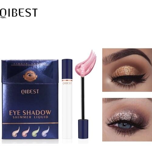 QIBEST Eyeshadow Pigment Minerals Professional Shimmer Eye Shadow Liquid 4PCS/Set Makeup Cosmetic Cigarette Glitter Eyeshadow
