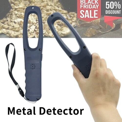 E-Bit Small Handheld Metal Detector Wand Safety Bars Sound Vibration Alarms Security Scanner Detects Weapons Knives Scr