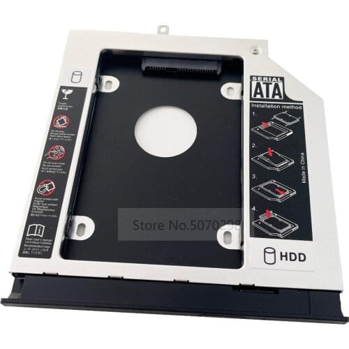 With Bezel Front Cover Faceplate + Bracket 2nd SATA 3.0 2.5" Hard Drive HDD SSD Optical Caddy for Lenovo Thinkpad L560 L570