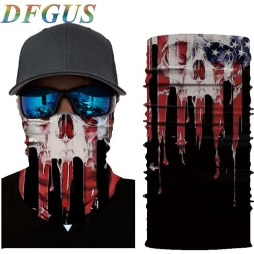 New Fashion 3D Magic Scarf Seamless Balaclava Neck Ghost Face Mask Skull Skeleton Head Bandana Shield Headband Headwear Bandanas