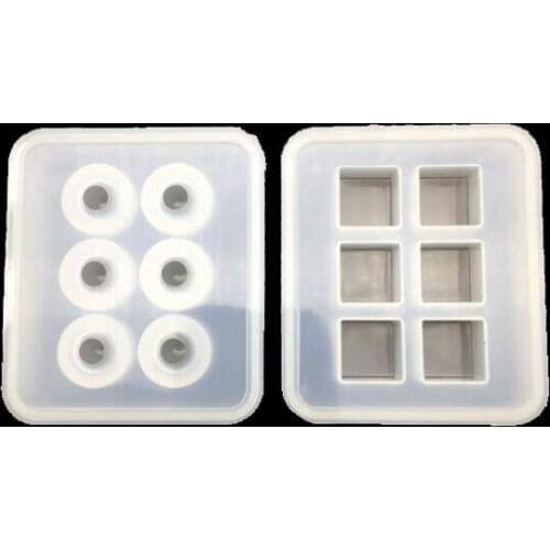 Silicone Crystal Drop Rubber Mold jewelry 16mm Cube ball beads 6 compartment Resin Silicone Mould tools Craft epoxy resin molds