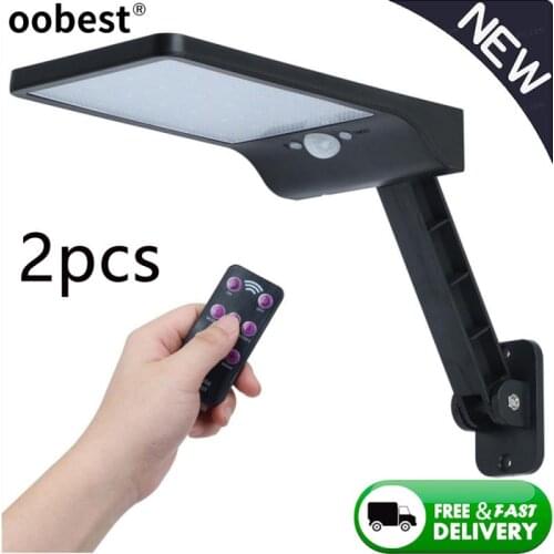 LED Solar Light Outdoor Solar Spotlight Remote Control Solar Lamps Motion Sensing Wall Lamp Outdoor Lighting For Garden Decor