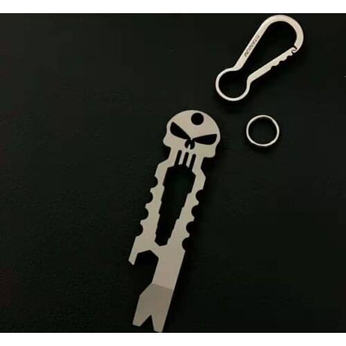 TC 4 titanium muti key chains function spanner bottle opener keychains