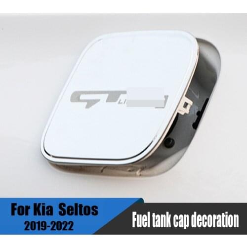 For Kia Seltos kx3 2019 2021 2022 car outer fuel tank cover cover decorative stainless steel ABS modified exterior