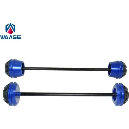 Waase Motorcycle Front & Rear Wheel Fork Axle Sliders Cap Crash Protector For Yamaha MT07 MT-07 FZ-07 FZ07 2017 2018 2019 2020