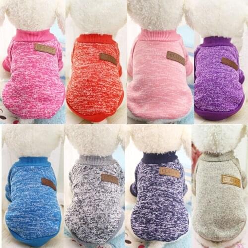 Winter warm Pet Dog Clothes Sweater Cotton Soft Dog Coat Costumes puppy suits Clothing For Small Large Dogs Pets Clothing XS-2XL
