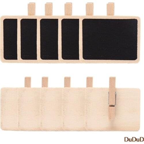 50 Mini blackboard wood message slate rectangle clip clip panel card memos label brand price place number table