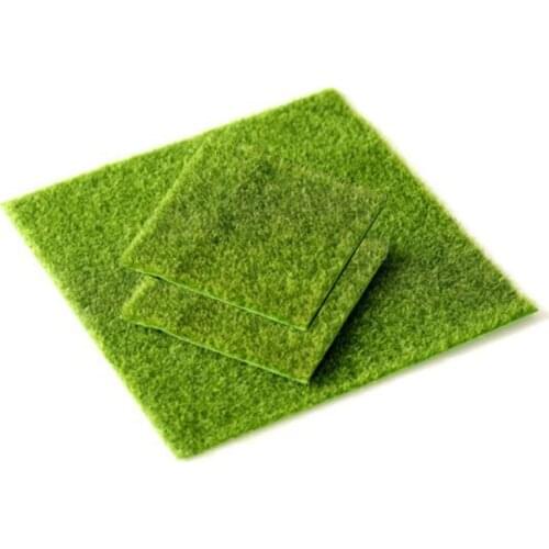 1pc15x15cm Artificial Grass Moss Micro Landscape Fake Lawn Simulation Miniature Garden Ornament Fake Turf Dollhouse Accessories