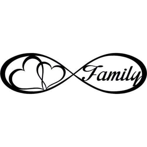 20X5.6CM FAMILY Love Heart Forever Symbol Vinyl Decals Car Sticker Car-styling S8-0177
