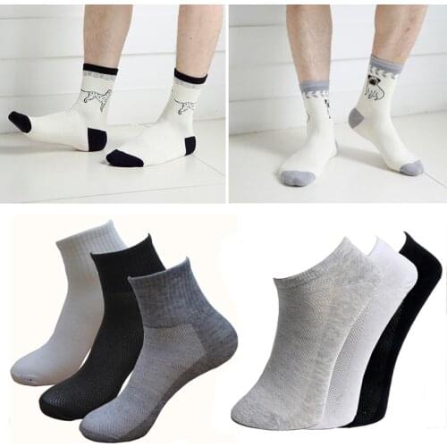 3/5/6pair Fashion Socks for Men Women Short Ankle Socks Breathable Thin Low Cut Cotton Funny Short Men Socks Calcetines Meais