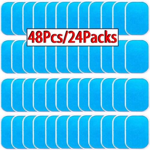 48 Pcs Gel Pads For EMS Abdominal Trainer Muscle Stimulator Exerciser Slimming Machine Accessories