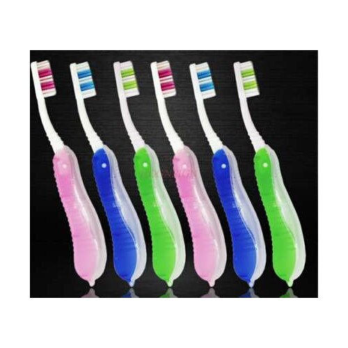 6pcs Suit Travel Toiletries Hotel Soft Hair Outdoor Practical Portable Travel Folding Toothbrush Sale