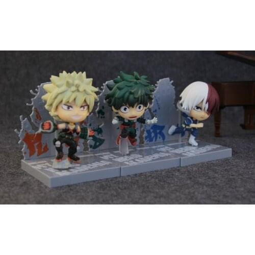 9-10CM Q version Japanese anime figure My Hero Academia Todoroki Shoto/Midoriya izuku/Bakugou Katsuki action figure
