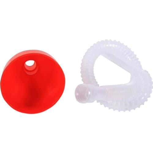 Vehicle Plastic Filling Funnel with Soft Pipe Spout Pour Oil Tool Petrol Diesel Universal