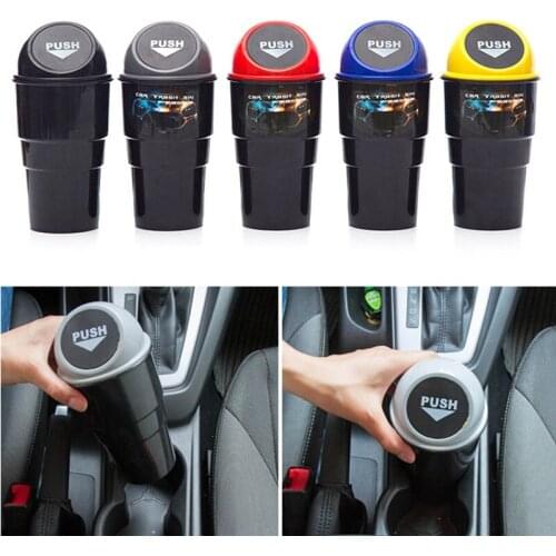 Car Trash Can Organizer Garbage Holder Automobiles Storage Bag Accessories Auto Door Seat Back Visor Trash Bin Paper Dustbin